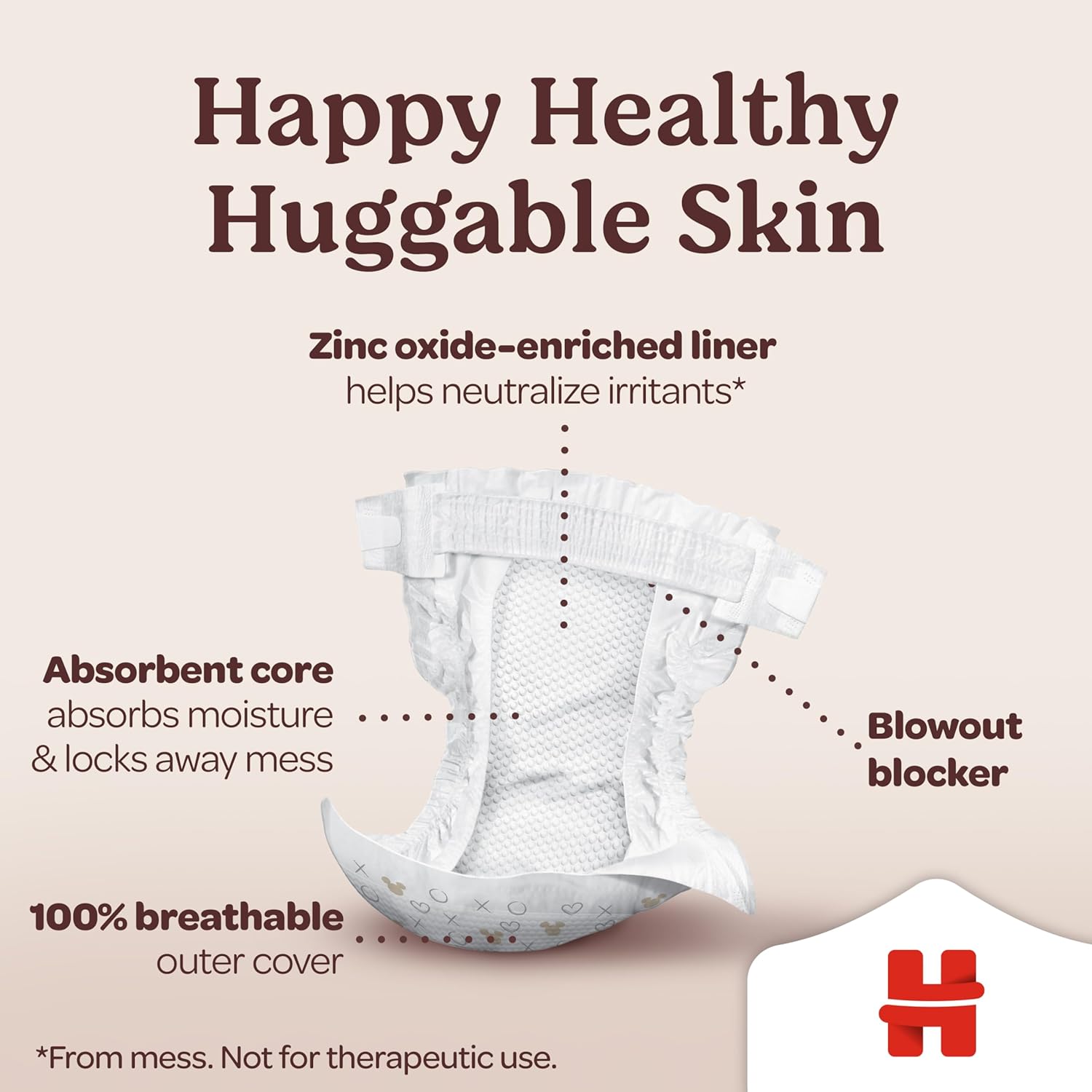 Huggies Size 4 Diapers, Skin Essentials Baby Diapers, Size 4 (22-37 lbs), 150 Count (6 Packs of 25), Packaging May Vary