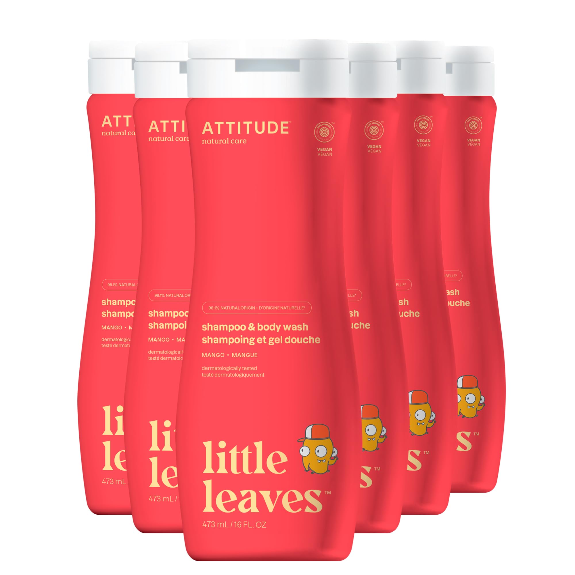 ATTITUDE Shampoo and Body Wash for Kids EWG Verified Hair and Body Cleanser Dermatologically Tested Soap Plant and