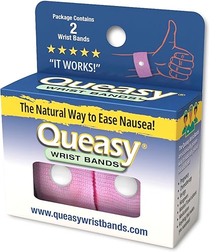 Three Lollies Queasy - Pulseras antináuseas Alivio de náuseas y vómitos de náuseas matutinas, mareos por movimiento, migraña clínicamente probado