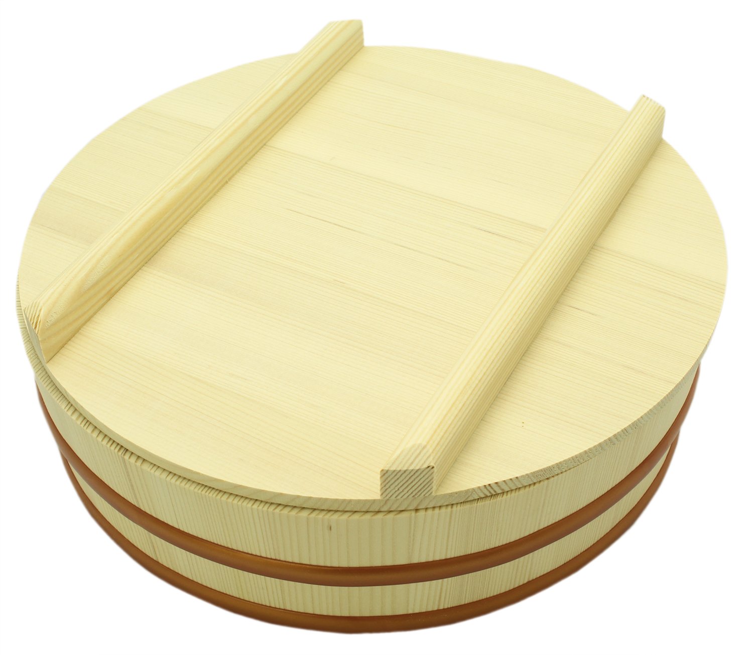 Plateau Sushi Oke Hangiri 33 cm de qualité supérieure avec son couvercle