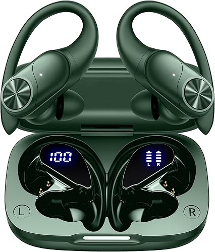 Miniatura 8 de PocBuds Auriculares Bluetooth Auriculares Inalámbricos 80hrs Tiempo de Reproducción Estuche de Carga Inalámbrica Pantalla Digital Auriculares