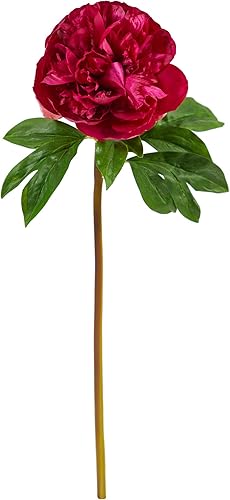 Nearly Natural Flor artificial de peonía de 20 pulgadas (juego de 3)