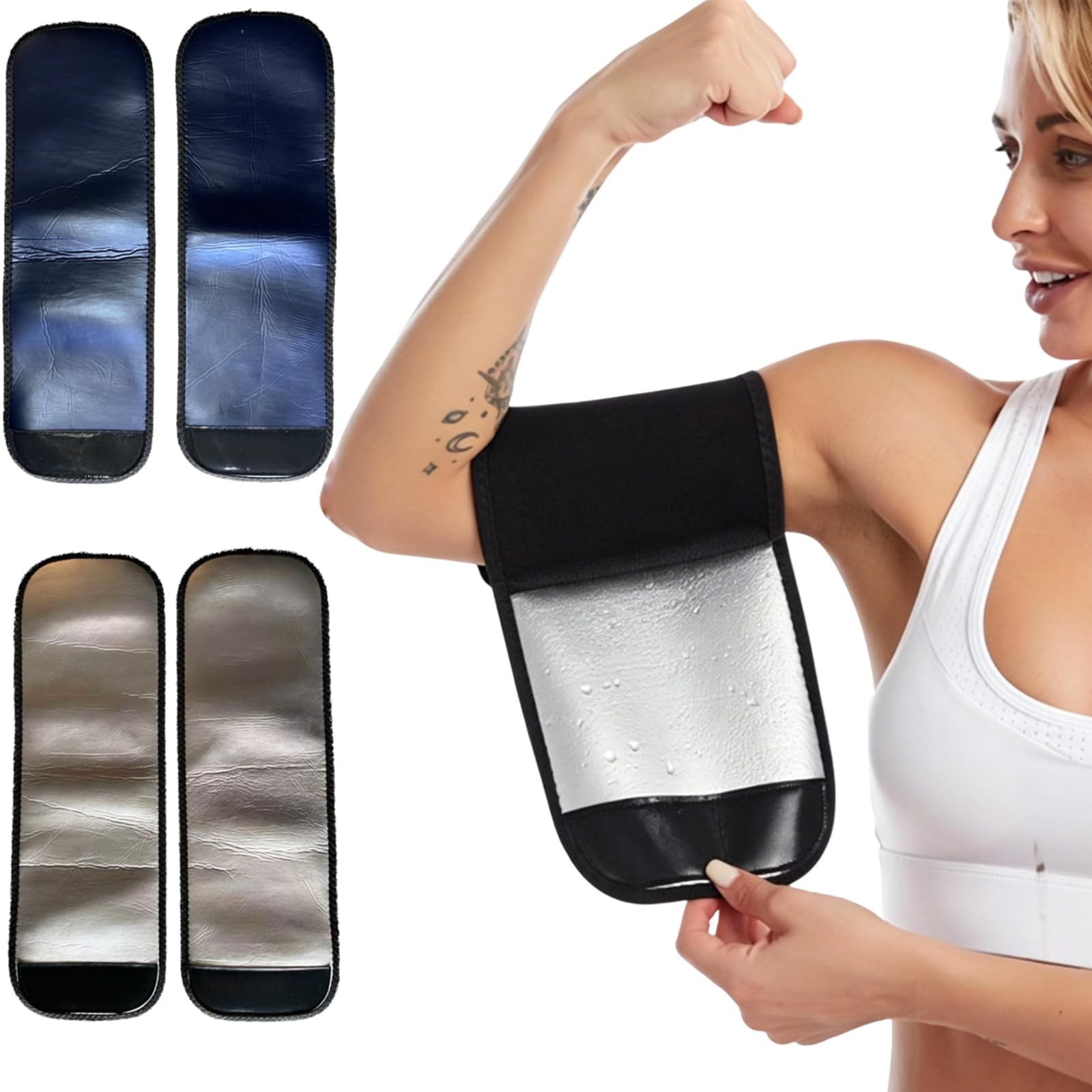 Générique ARMPLIFY Brassards Amplify, Manchons ARMPLIFY Doubles, Bandes Amincissantes Ajustables Pour Les Bras, Gaines Anti-Transpiration, Pour Femmes Et Hommes, Idéales Pour Le Sport