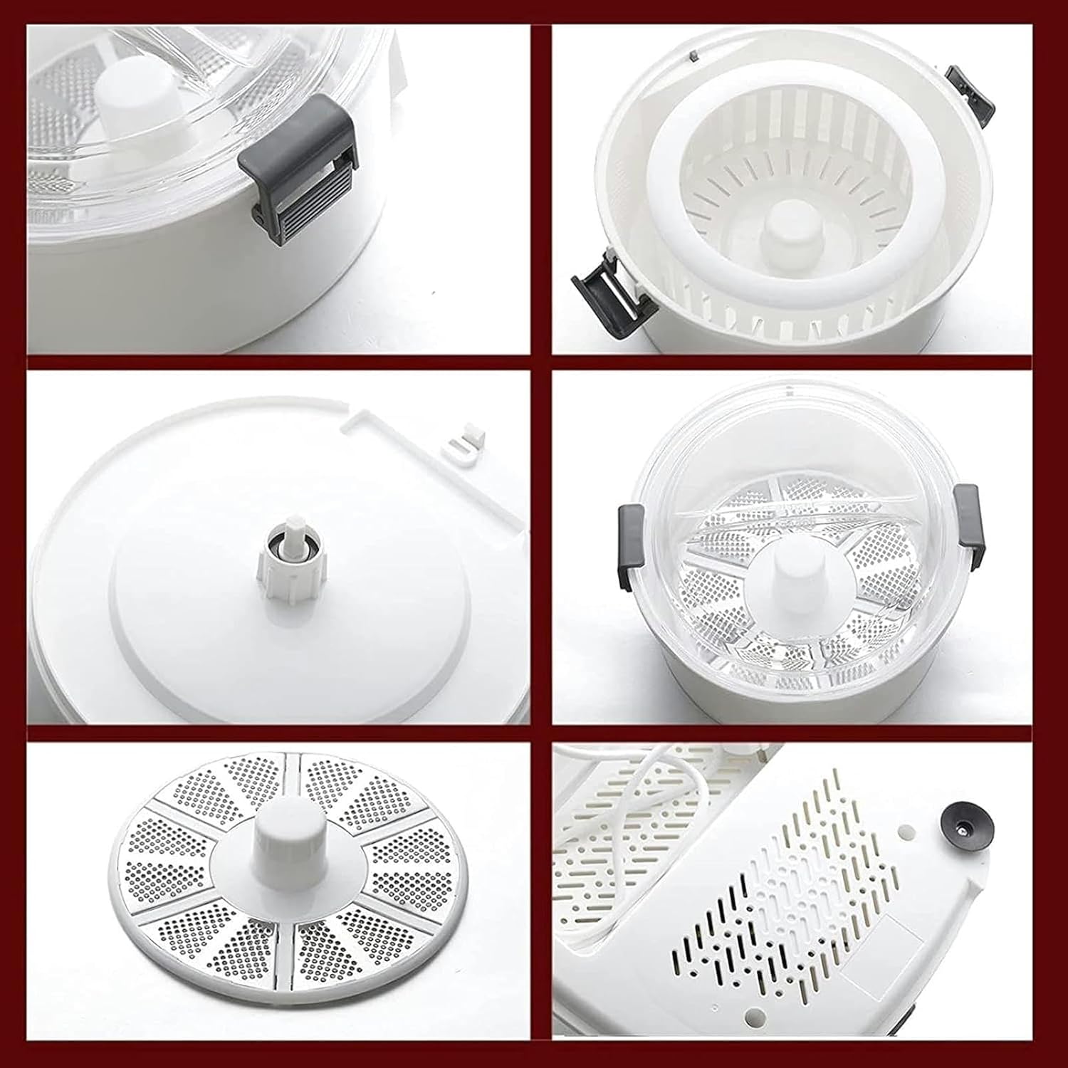 Wzglod Automatic Potato Peeler, Electric Multifunction Dehydrator Peeler Machine, One-Touch Start, Easy to Operate for Kitchen Fruits Vegetables