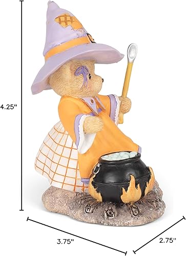 Miniatura 2 de Roman Cherished Teddies - Figura de bruja Gretel con caldero de 4 pulgadas