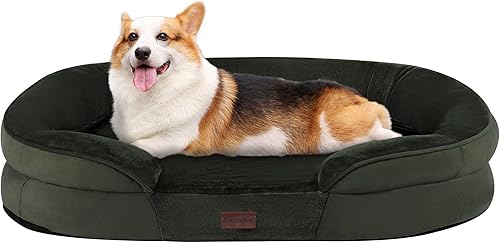 Miniatura 17 de Dwanton - Cama ortopédica para perros grandes con espuma viscoelástica de gel, sofá impermeable para perros, cama lavable para mascotas con cojín de