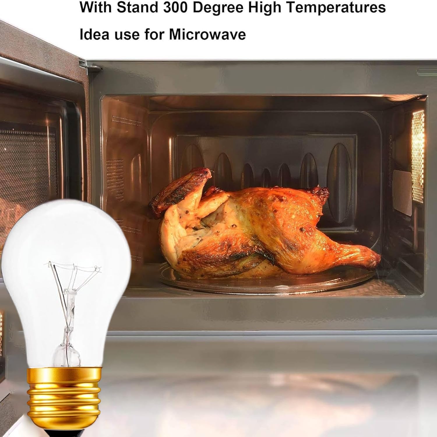 Light Bulb A15 40W Incandescent Mini-Standard Shape with E26 Standard Medium Screw Base for Refrigerators, Ovens, 110V, Dimmable, 2700K Warm White (A15-6p)