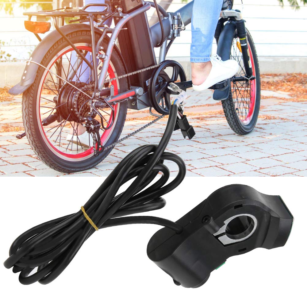 Poignée d'accélérateur de vélo, poignée d'accélérateur de vélo électrique écran d'affichage à LED interrupteur à clé vélo électrique accessoire de poignée d'accélérateur de scooter électrique accessoi