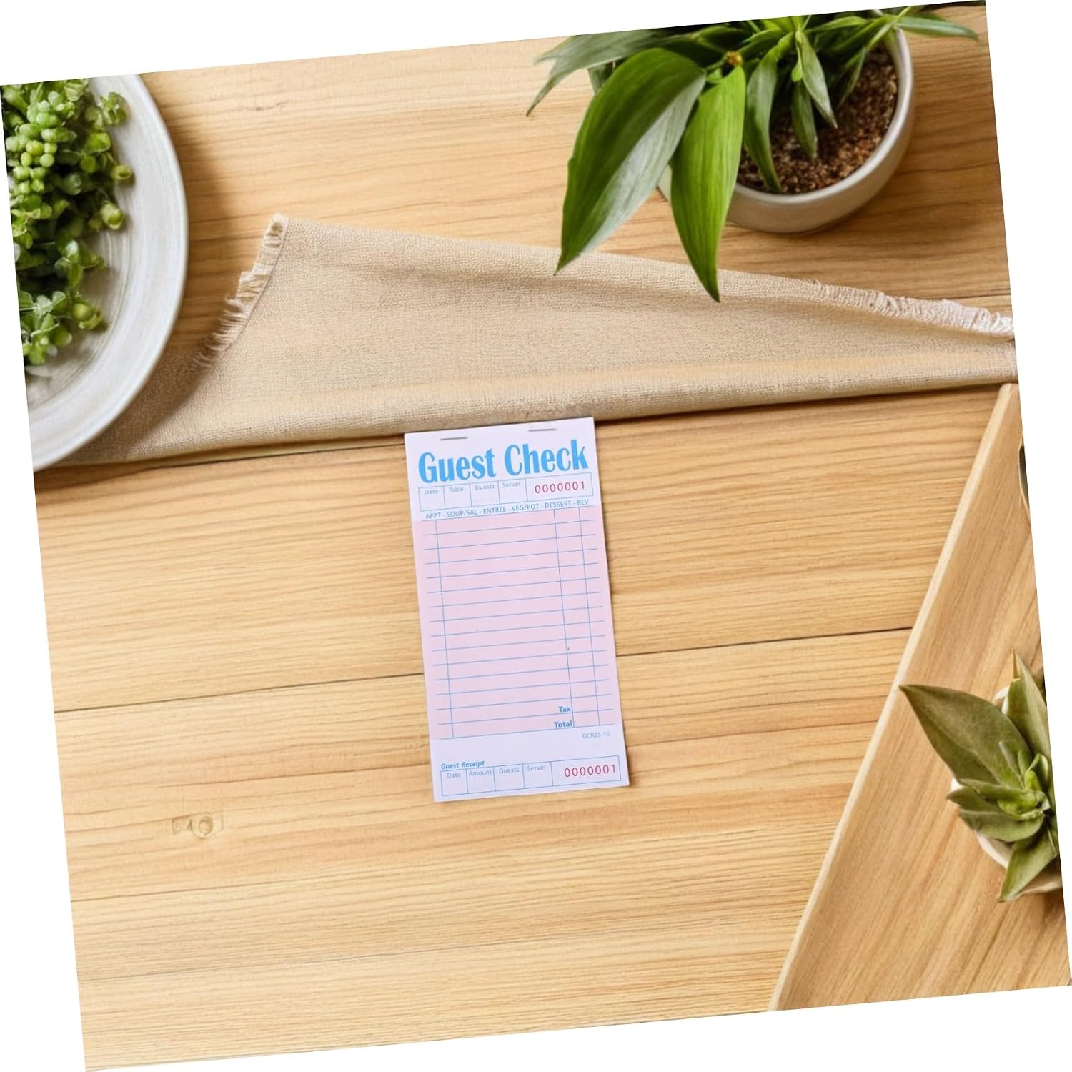 6pcs Red Order Books for Servers, 50 Sheets Each, Paper Material with Paper Design, Efficient Food Order Tickets Pads for Fastfood Venues and Bars, Server Order Notepads