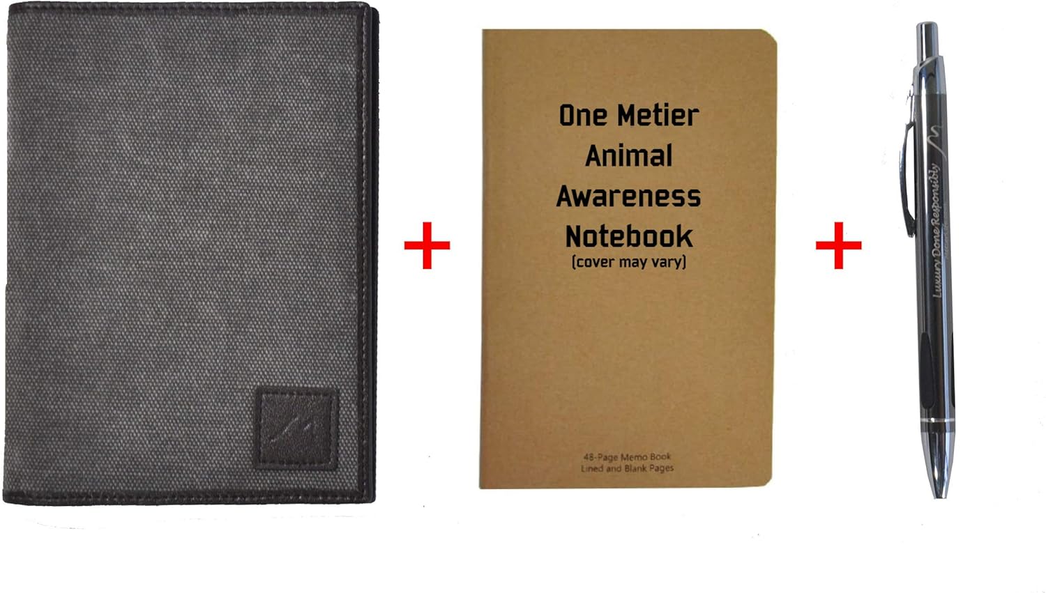 Field Notes / Moleskine Pocket Notebook Cover - Canvas with Vegan Leather