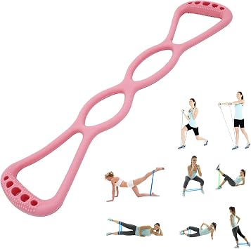 4 Ring Adjustable Loop Resistance Bands for Working Out Walk at Home,Workout Bands Exercise Stretch Band for Women&Men Fitness, Yoga, Pilates-Non-Slip, Home/Gym Use