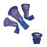 Team Golf NCAA Boise State Broncos Contour Golf Club Headcovers (3 Count) Numbered 1, 3, & X, Fits Oversized Drivers, Utility, Rescue & Fairway Clubs, Velour lined for Extra Club Protection