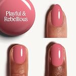 essie nail polish, vegan, glossy shine finish, salon quality formula, playful and rebellious, light pink, 13.5 ml