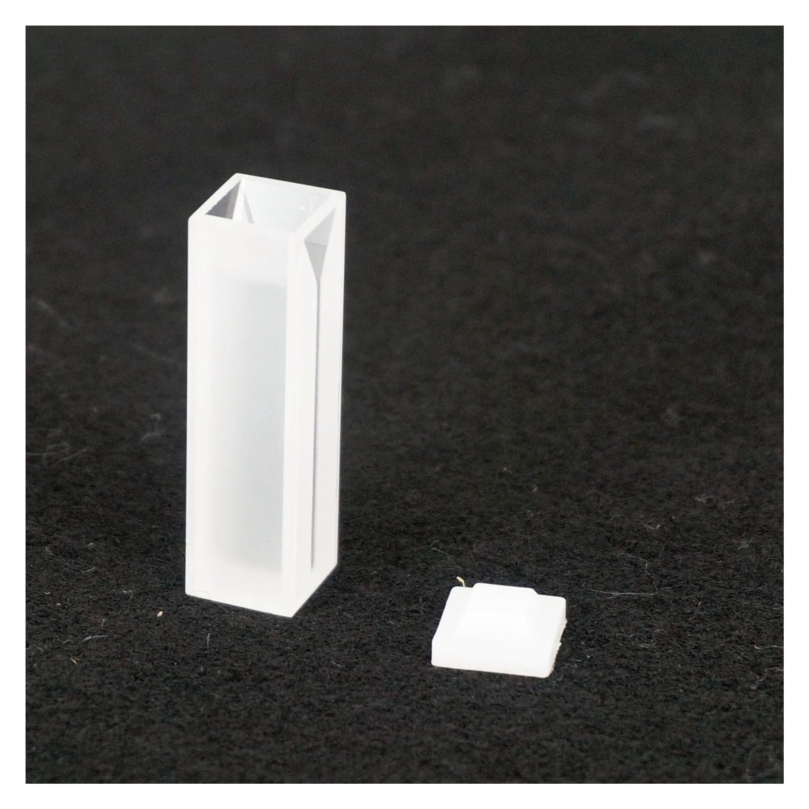 MENGKE 350ul 10mm Path Lenth Micro Cubeta De Cuarzo Con Paredes Heladas Y Tapa
