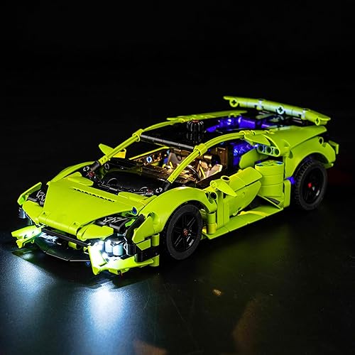 BrickBling Kit de luz LED compatible con Lego Lamborghini Huracán Tecnica, juego de iluminación compatible con Lego 42161 (sin modelo incluido)