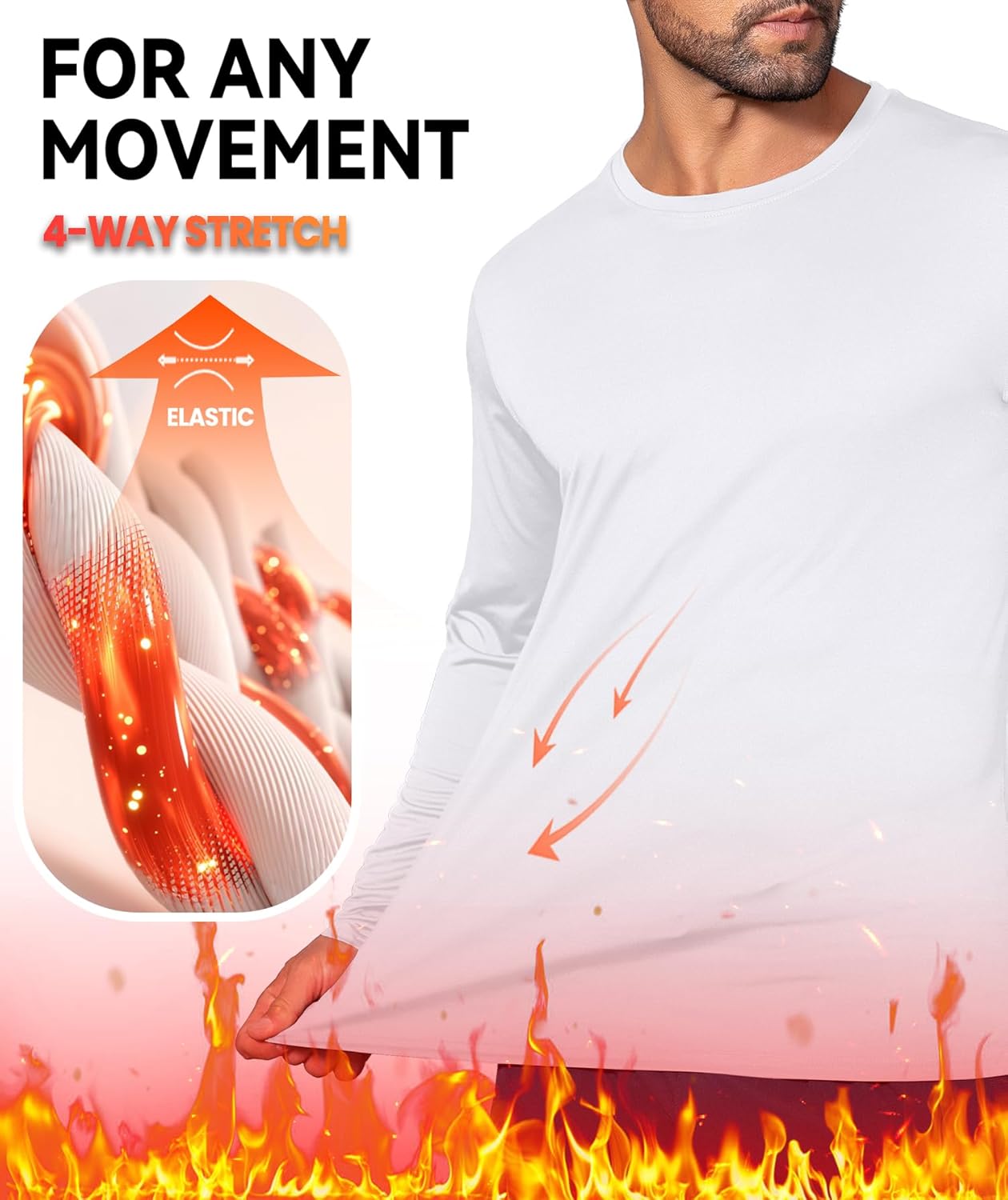 Men's 1, 3 or 5 Pack Performance Long Sleeve T-Shirts, UPF 50+ Sun Protection Shirts, Athletic Gym Workout Shirts for Running - Image 5