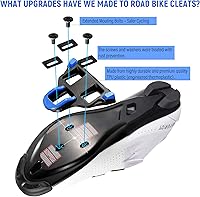 Vista 4 de NAACOO SPD-SL Bike Cleats Compatible with Shimano SPD-SL Road Pedals & SH-10 SH-11 SH-12 Cleats, Durable 3-Hole Cycling Shoe Clips Easy Clips &