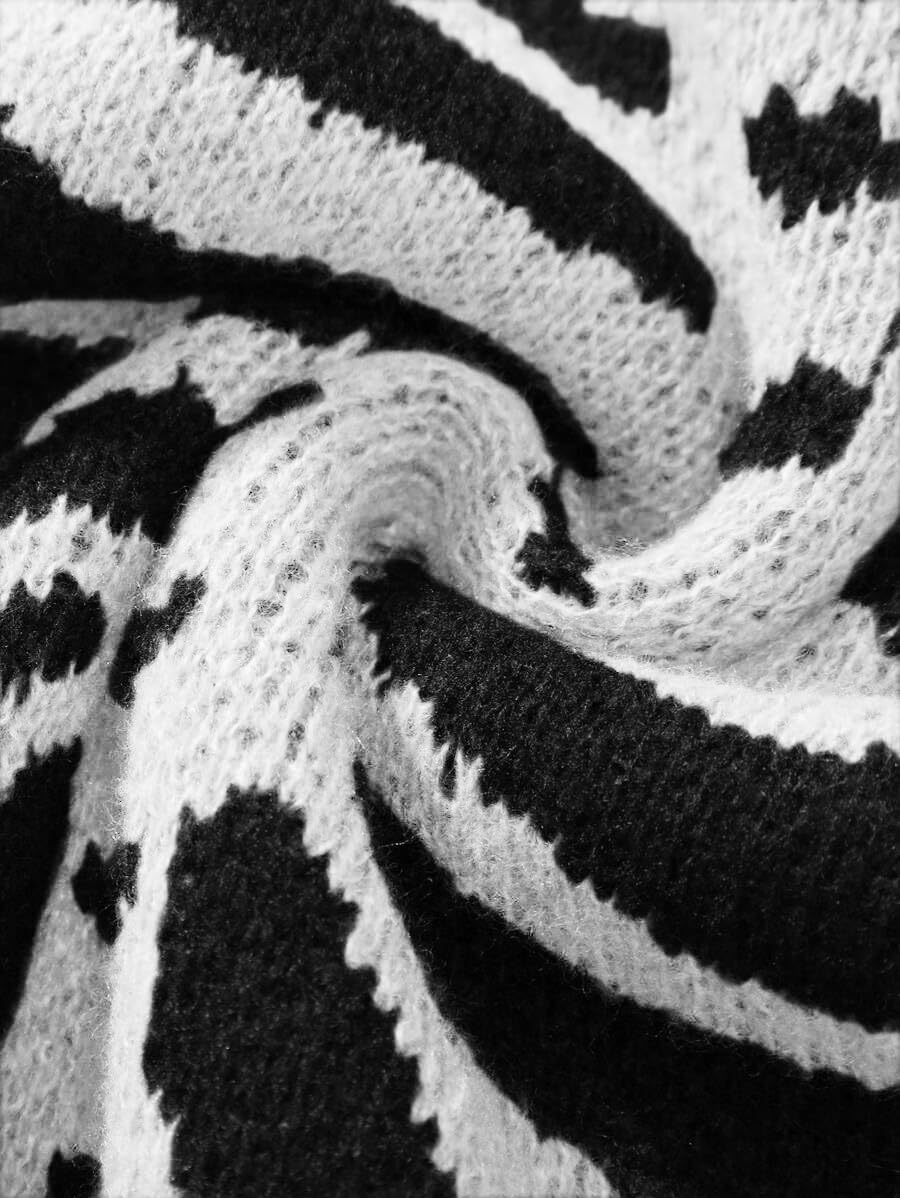 ZAFUL Halloween Sweaters for Mens Skeleton Sweater Crew Neck Vintage Y2K Knit Pullover Unisex Sweaters - Image 6