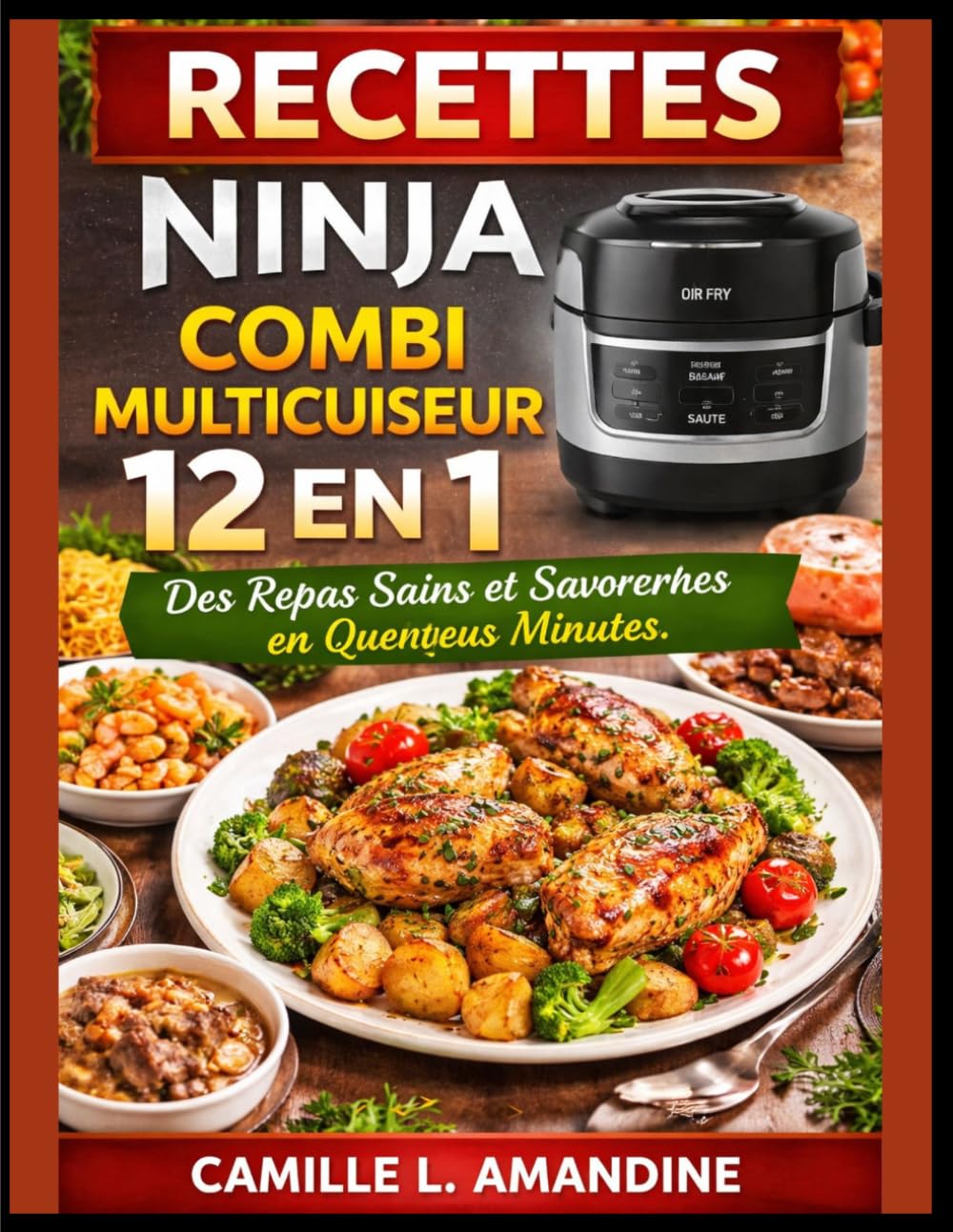 RECETTES NINJA COMBI MULTICUISEUR 12 EN 1: Des Repas Sains et Savoureux en Quelques Minutes.