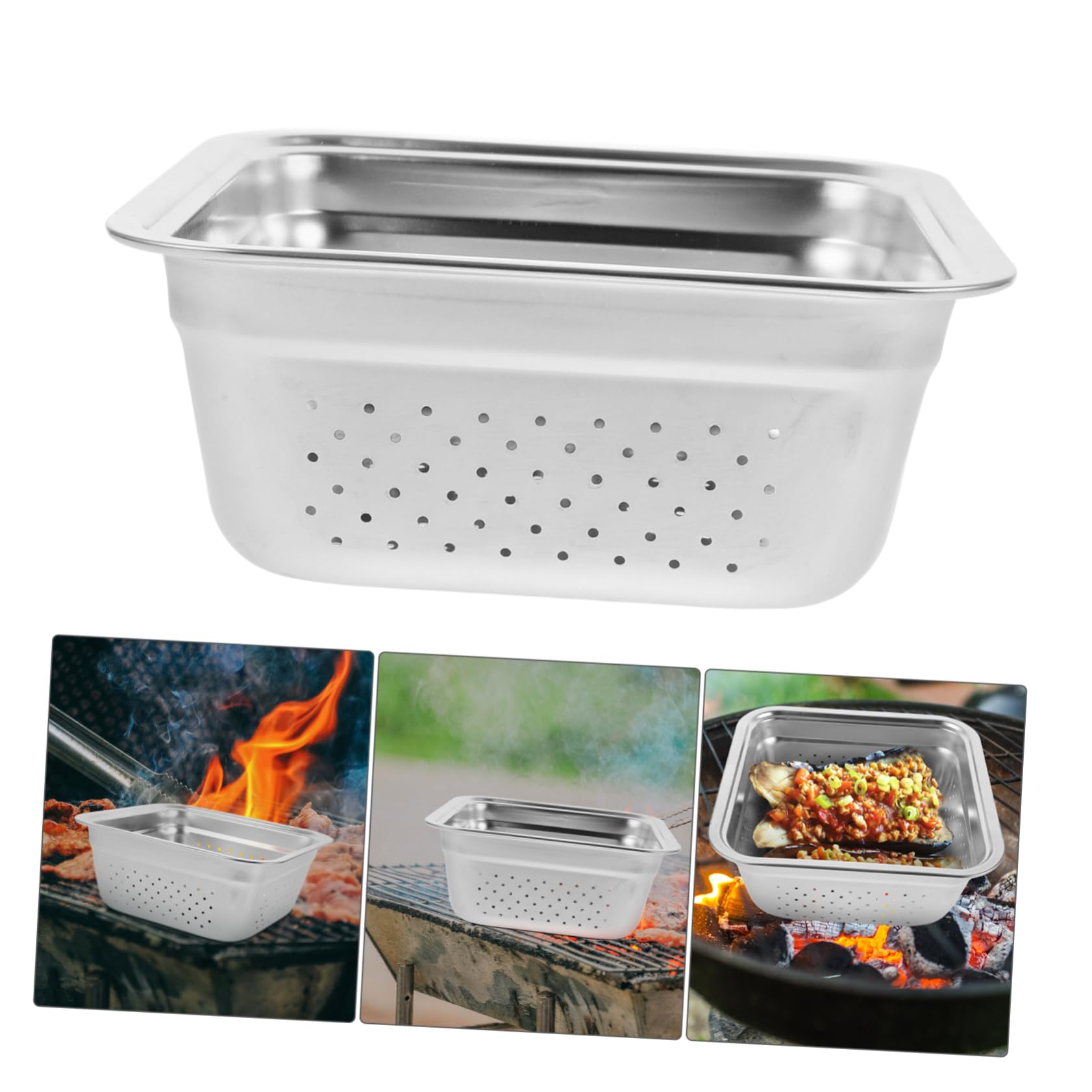 Toddmomy 2stücke Grillkorb Für Multifunktionale Grillschale Für Outdoor BBQ Geeignet Für Verschiedene Grilltypen Für Fisch Hähnchen Und Pommes Frites