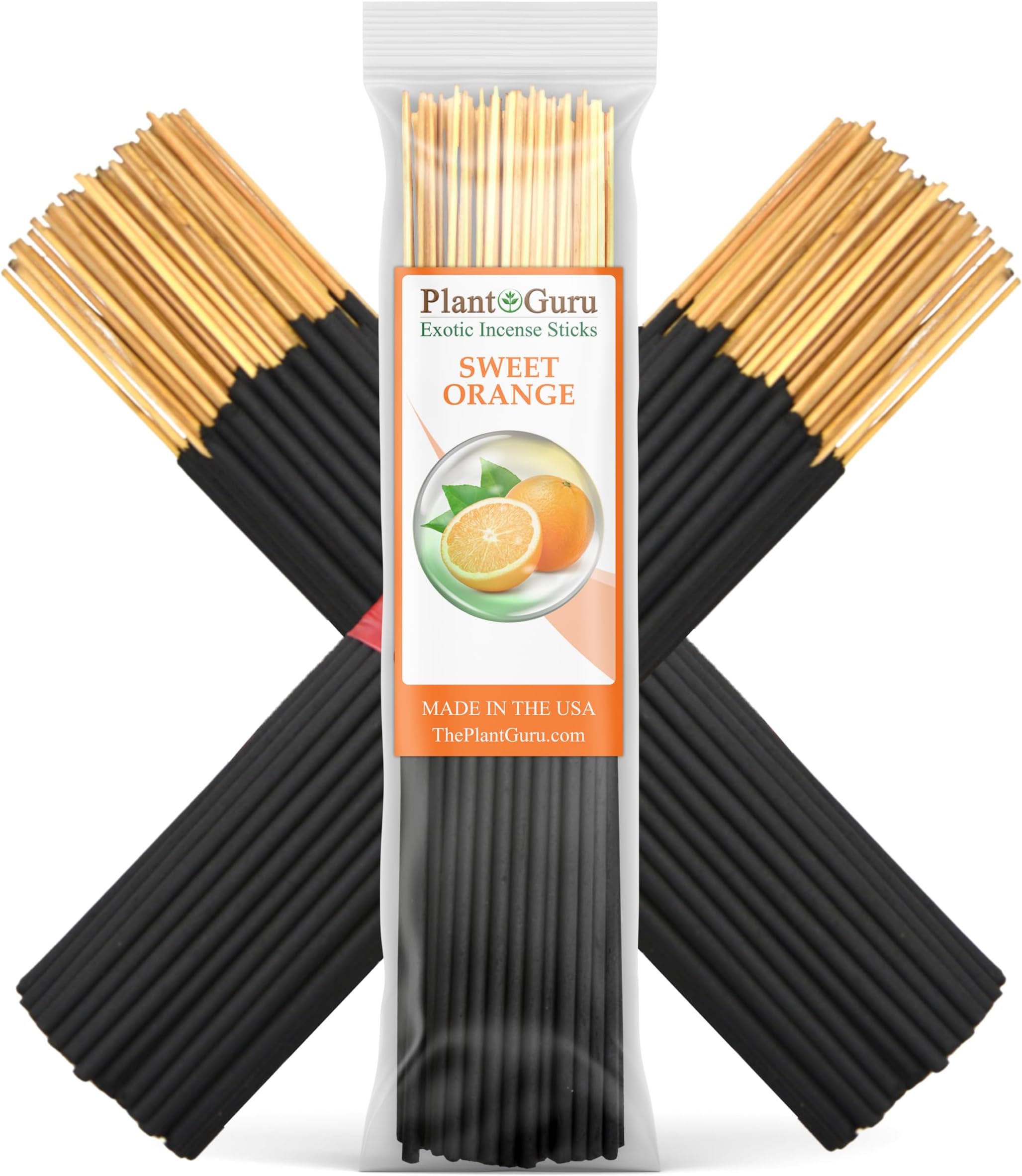 Sweet Orange Exotic Incense Sticks 7 Inch - Bulk 1 Bundle 85 to 100 Sticks - Natural 7" Long Lasting Aroma That Burns for 30 to 45 Minutes.