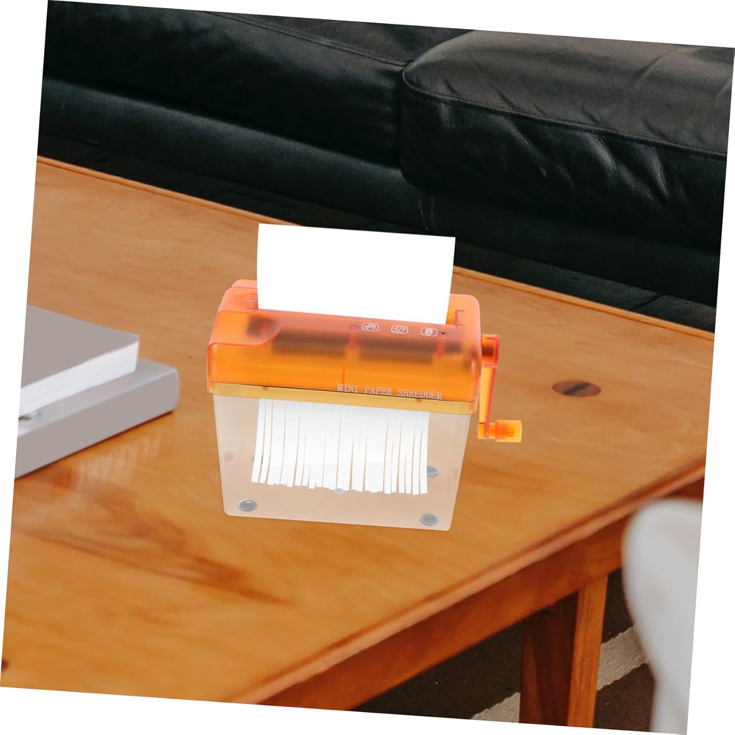 VILLCASE Paper Shredder for Home Office Manual Document Shredder Portable Paper Cutting Tool Storage Box for Notes Bills