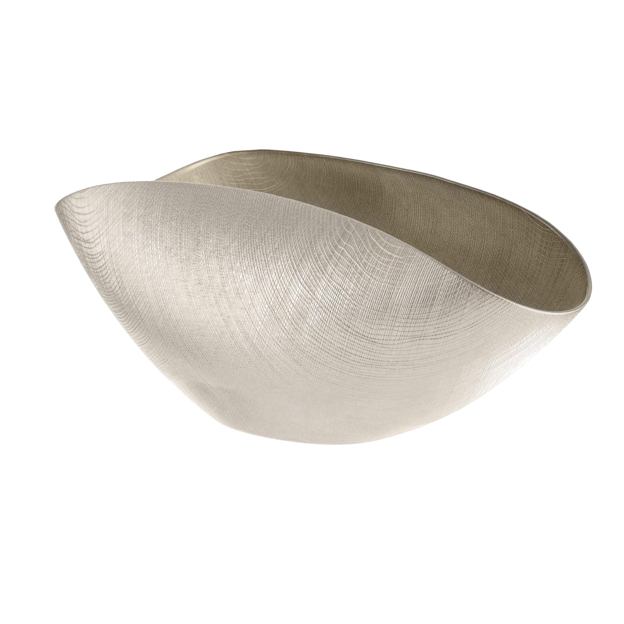 Onlylux Coppa Burano - Centrotavola in Vetro Centrifugato Decorato a Mano, Design Artistico Ovale, Dimensioni 38x11 cm, Svuotatasche di Design per Arredamento di Lusso e Idee Regalo