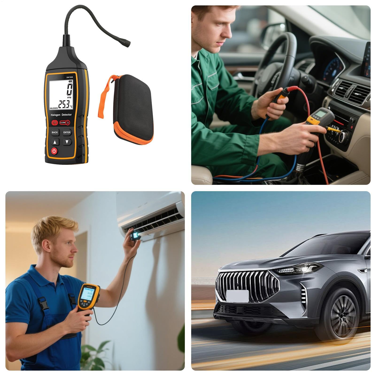 Sniffer Climatizzatore Gas Riparazione Auto-Diagnostica Dispositivo Manutenzione Freon Apparecchio elettrico Amanti Maschi Recensione di Raffreddamento