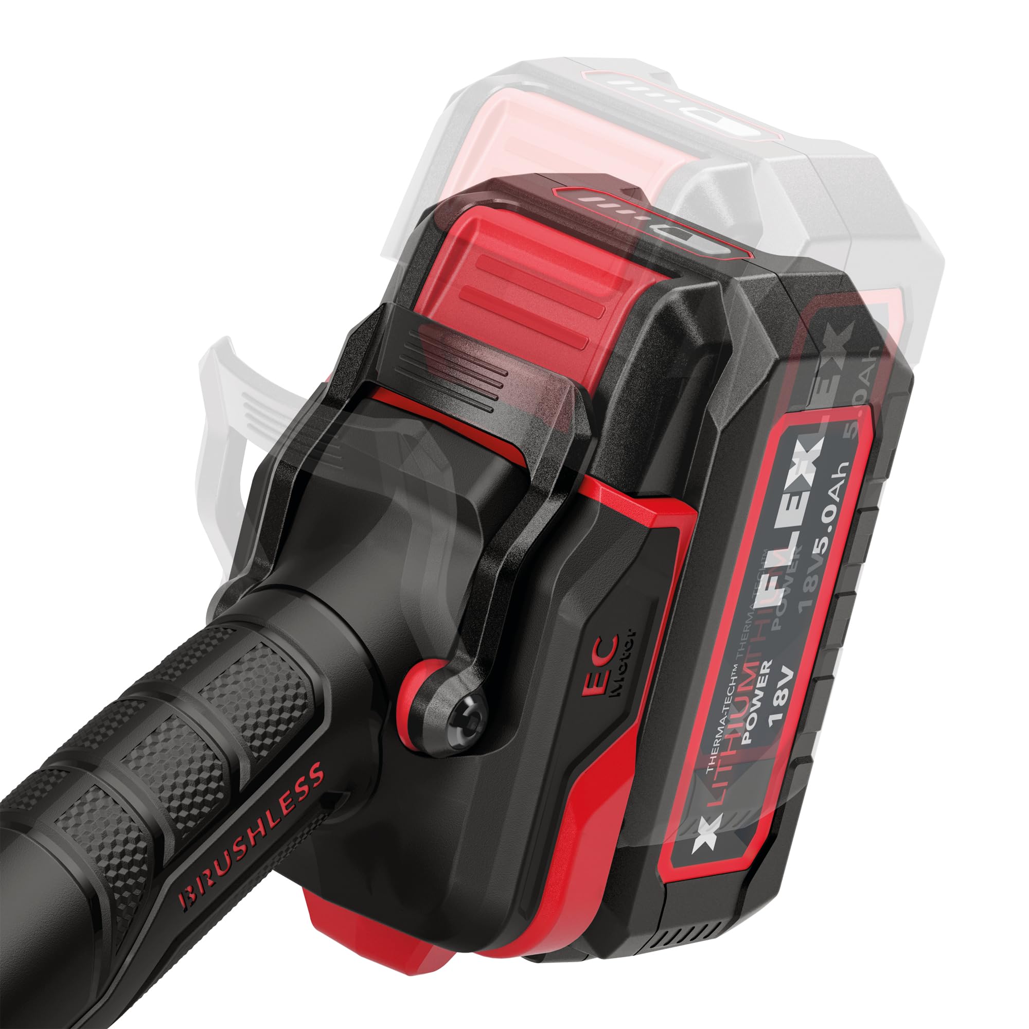 FLEX Akku-Fliesenrüttler TV 18-EC C 18 V Ø 120 mm bürstenloser Motor EMS LED Akkuanzeige Fliesenvibrator
