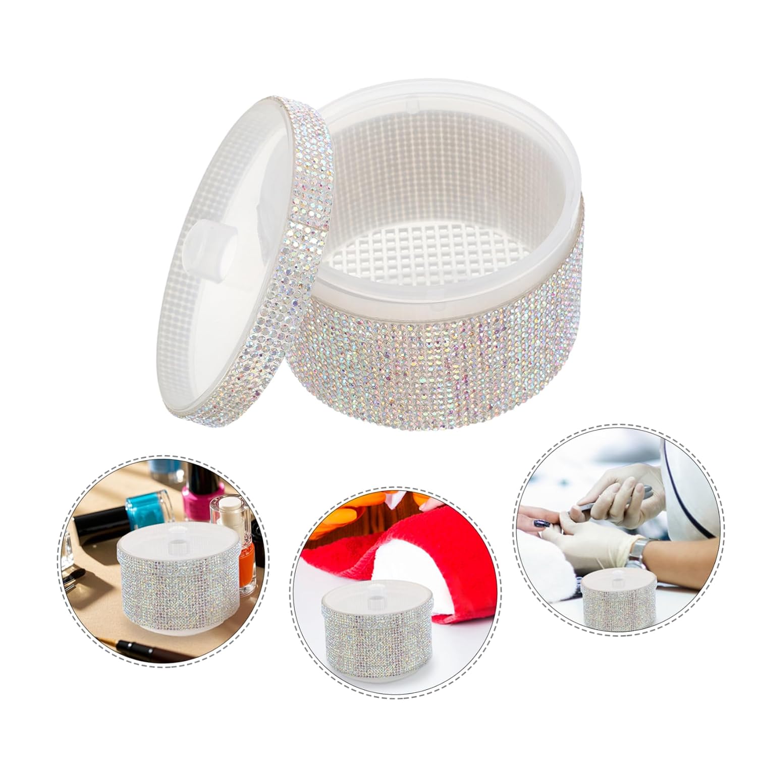 Ipetboom Nail Tools Cleaning Box: Nail Drill Bits Container Plastic Soaking Case For Tweezers Drill Bits Manicure Accessories Sterilizer For Professional Home