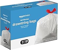 Vista 3 de Tienda Basics Flextra - Bolsas de basura altas con cordón para cocina, 13 galones, 120