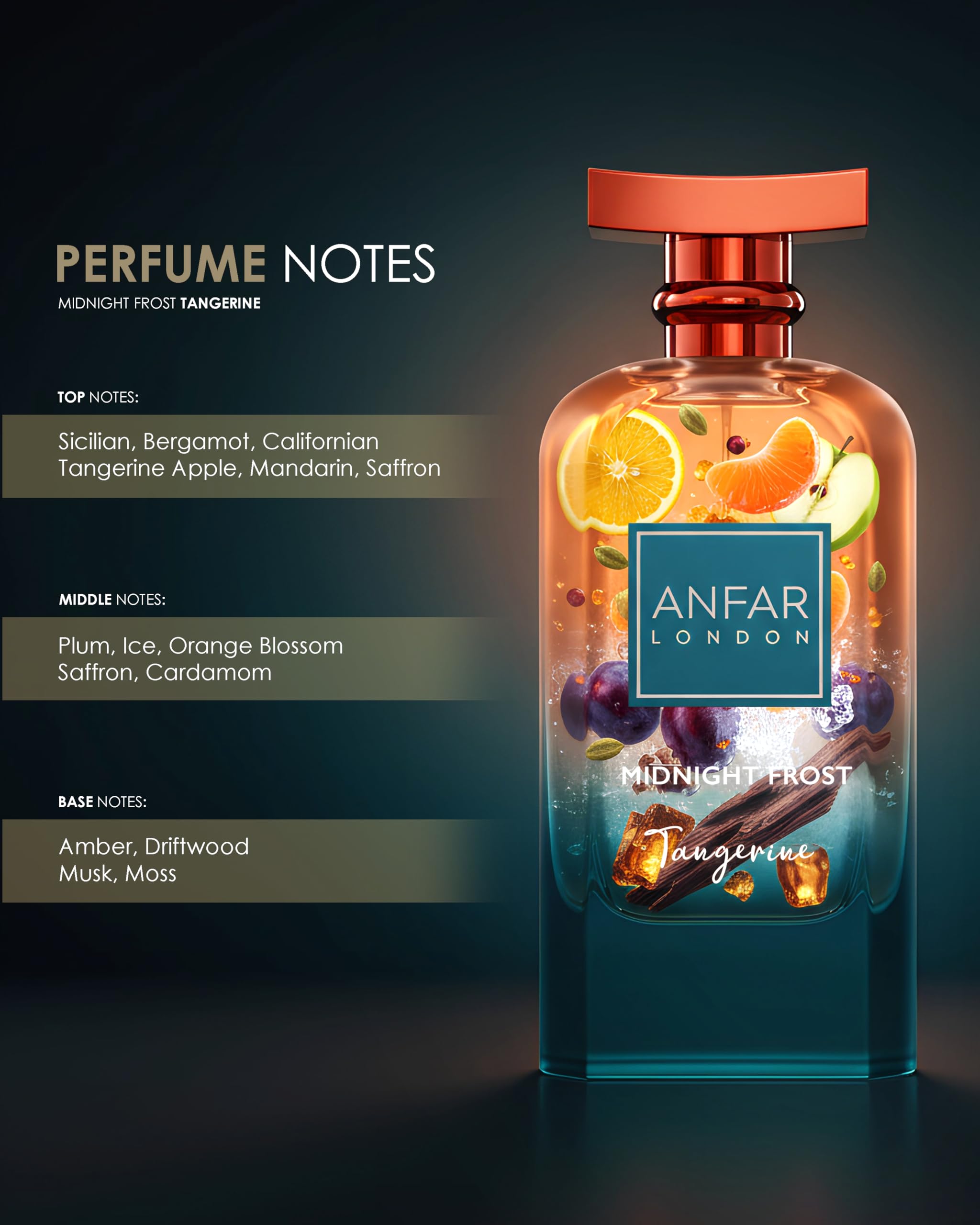 Anfar London Midnight Frost Tangerine Eau de Parfum 100ml | Long