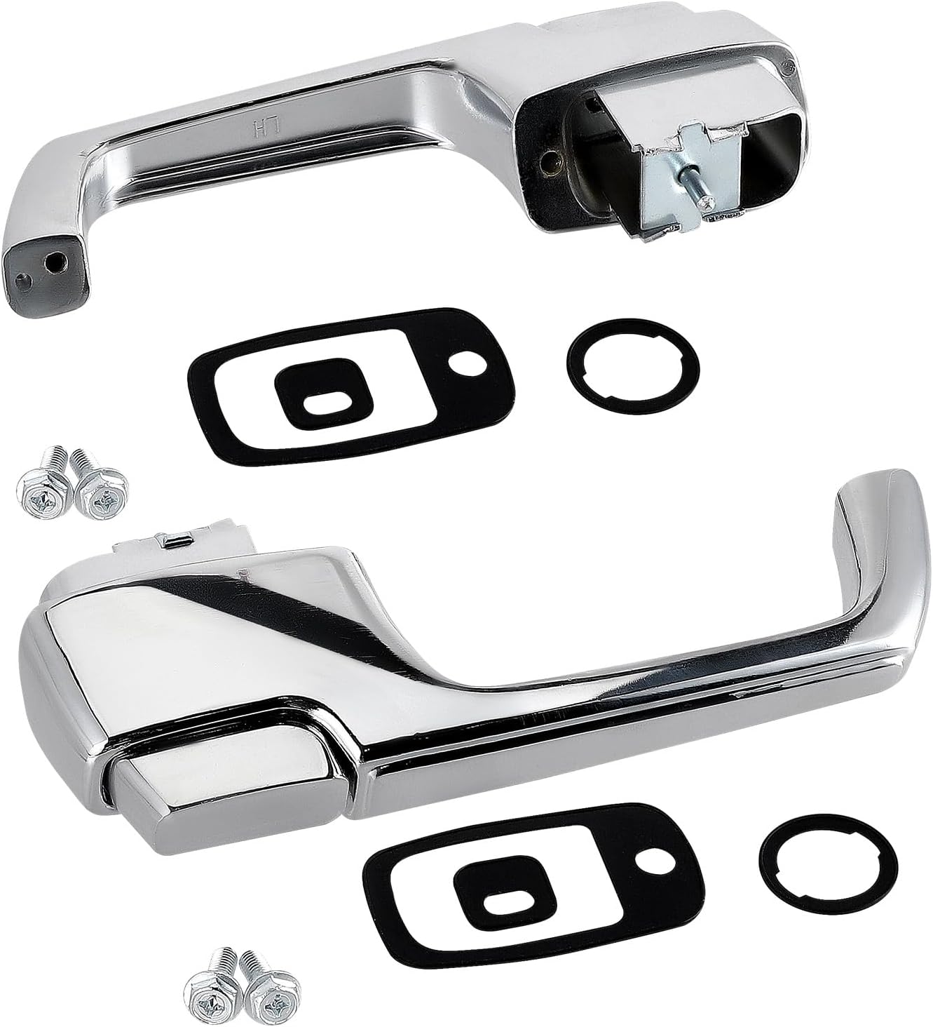 Pair of Metal Outside Door Handles Compatible with 1967-1972 Chevrolet C10 C20 C30 K20 K30 Pickup GMC C/K 15 25 35 1500 2500 3500 Pickup Jimmy Blazer,Replace# ‎3927895 3927899