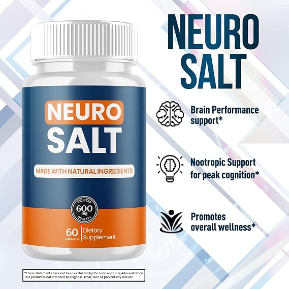 Neuro Salt Capsules, Official Neuro Salt Supplement Formula (60 Capsules)
