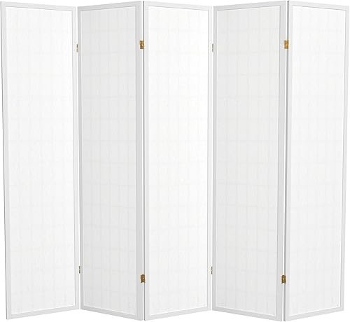 Miniatura 7 de Oriental Furniture - Pantalla Shoji de 6 pies de alto, color blanco, 5 paneles