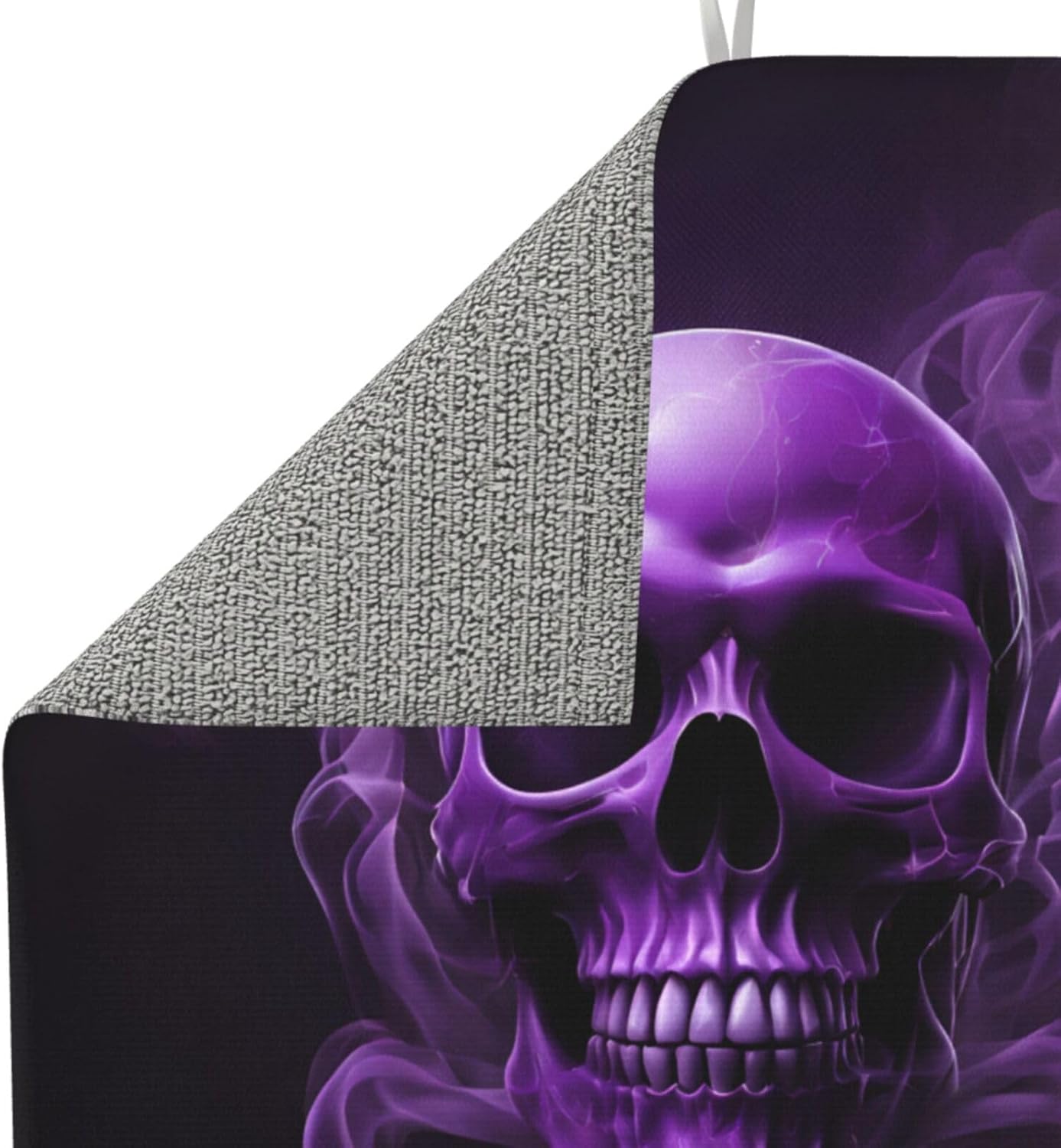 Purple Funny Skull Dish Drying Mat For Kitchen Counter Dry Mats Microfiber Dish Drainer Mat Protector Pad Absorbent Fast Drying Kitchen Must-Have 16x18 Inch