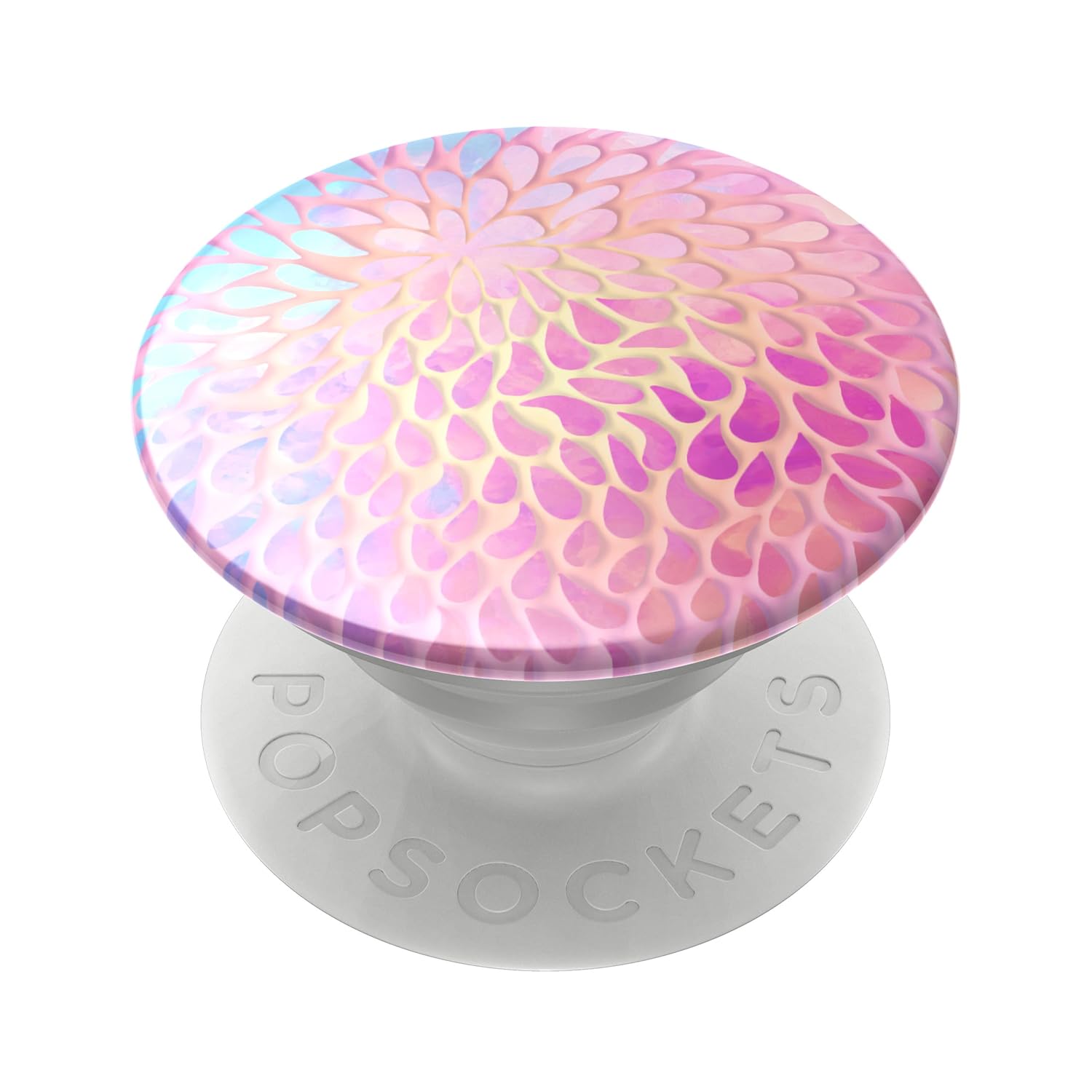 PopSockets PopGrip: Phone Grip and Phone Stand, Collapsible, Swappable Top, Petal Power Gloss