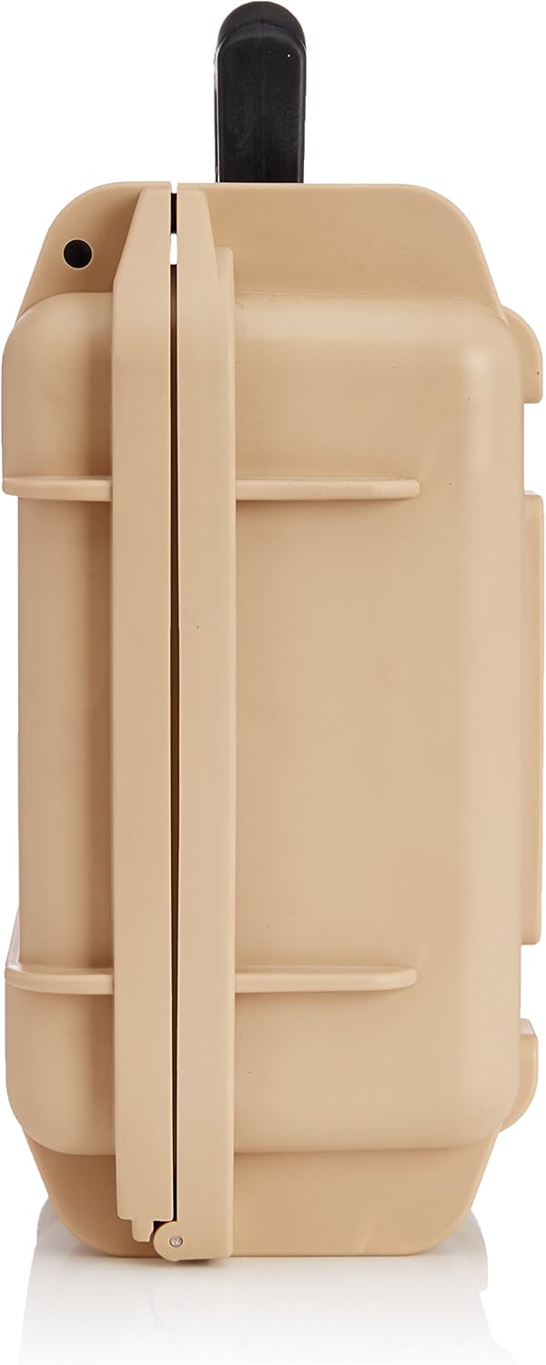 SKB iSeries 9"x7"x4" Tan Pistol Case with Layered Foam, Durable Protective Gun Case (3i-0907-4T-L)
