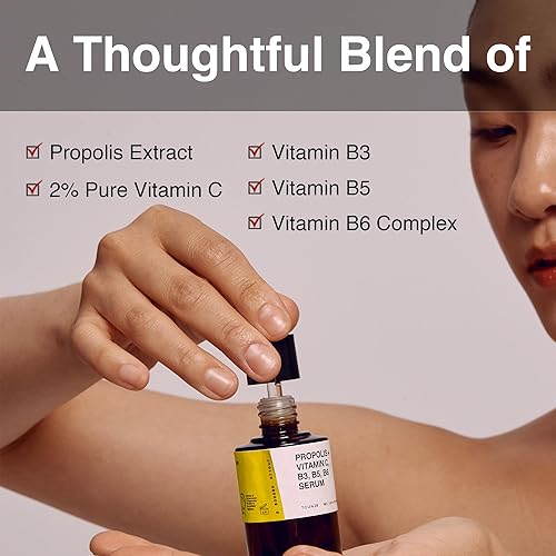 Miniatura 2 de TOUN28 Propolis Vitamin C B3 B5 B6 Serum 1.01 fl oz  1.0 fl oz  Suero facial nutritivo para piel seca y cansada  Con propóleo y vitamina C pura  Sin