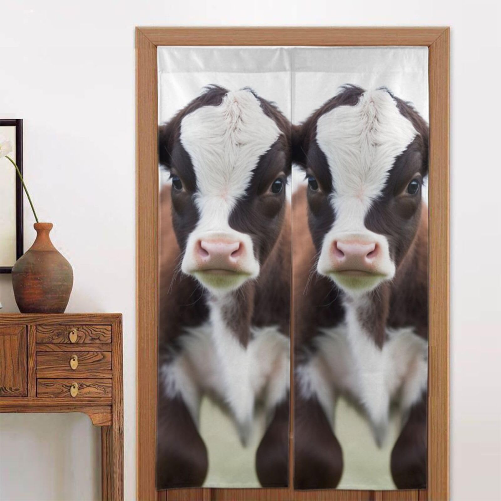 Rideaux de fenêtre bébé vache Noren séparateur de porte japonais occultant 86 x 142 cm