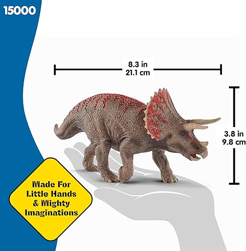 Miniatura 5 de Schleich Dinosaurios – Figura realista de dinosaurio triceratops de 4 pulgadas – Figura educativa de dinosaurio jurásico para niños y niñas –
