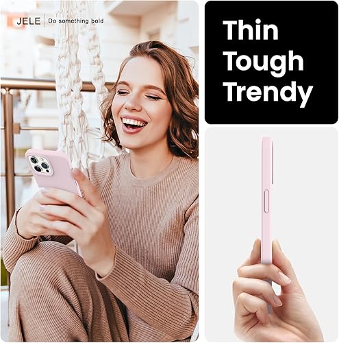 Miniatura 4 de Jele Funda diseñada a prueba de golpes para iPhone 13 Pro Max, funda de silicona líquida con forro de microfibra suave antiarañazos, protección