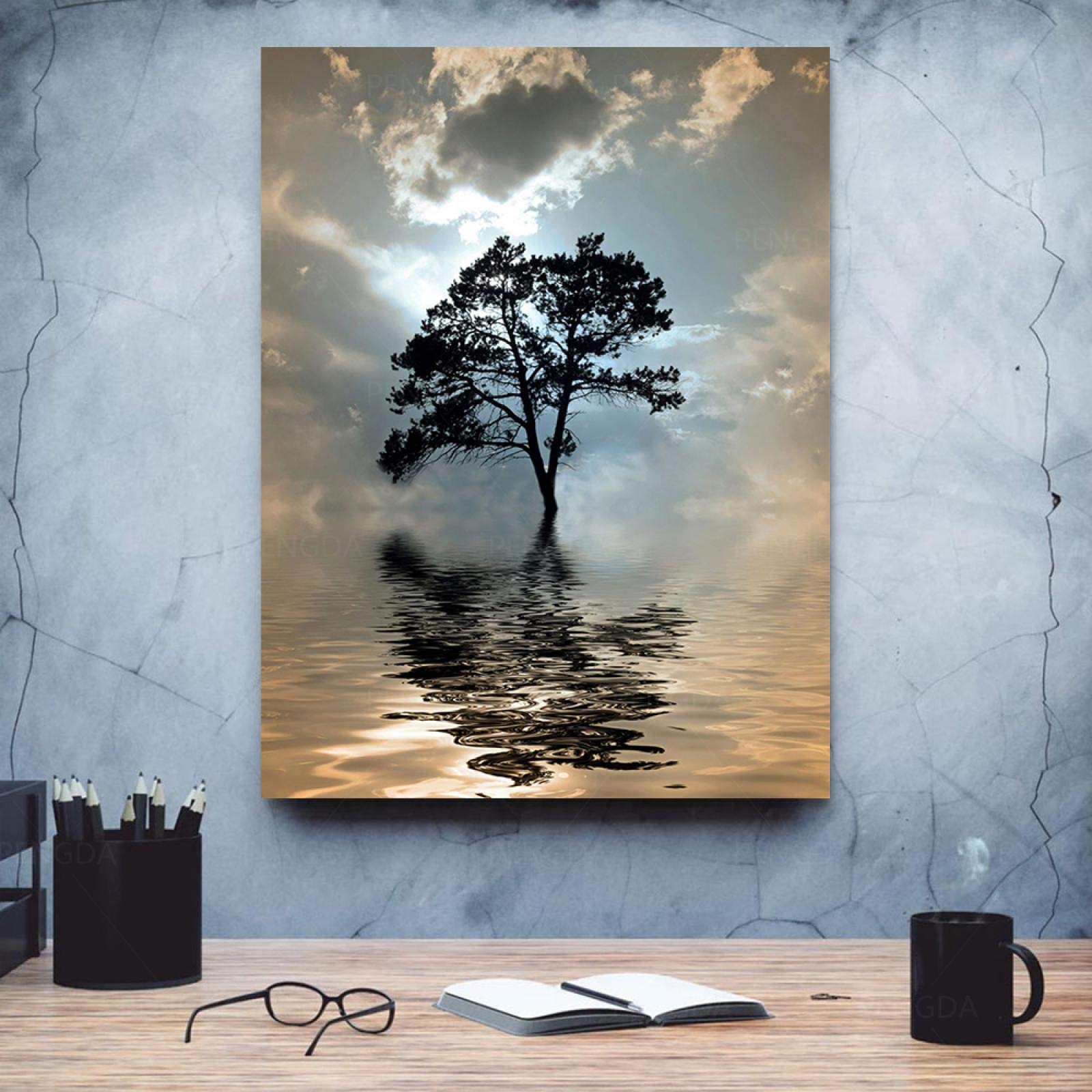 Amazon.co.jp: モジュラー写真キャンバスリフレクションイン