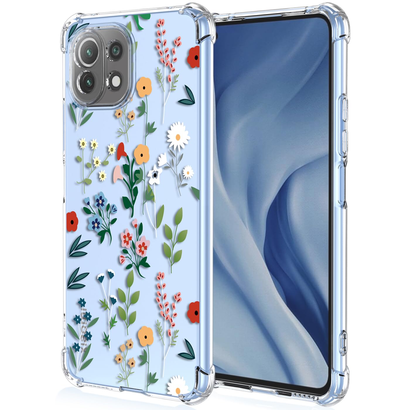 PanXCase Cover Trasparente Per Xiaomi 11 Lite 4G/5G/NE - Custodia Morbida TPU Ultra Sottile Antiurto Con Protezione Fotocamera