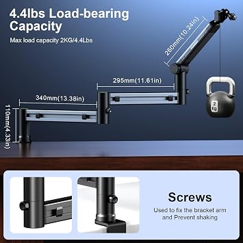 Microphone Arm,Aokeo AK-58i Desk Low Profile Mic Boom Arm Stand,Suitable For Blue Yeti,Snowball iCE,HyperX QuadCast,SoloCast,Elgato Wave,Etc(Gun Metal Gray)