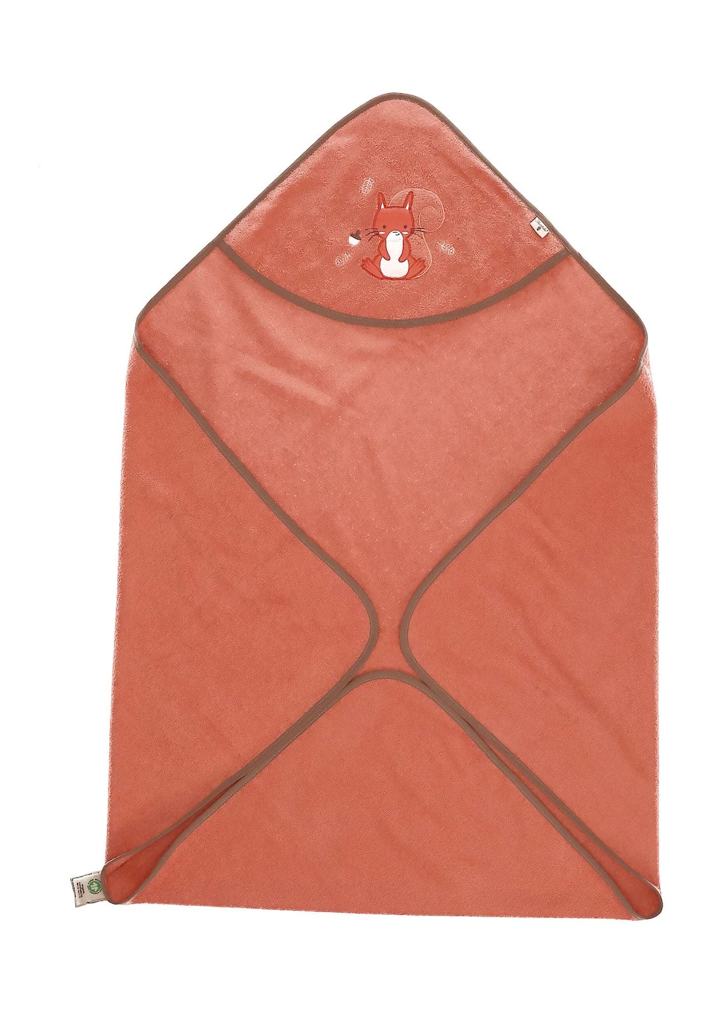 Sterntaler Kapuzenhandtuch Enna Eichhörnchen, mit Namen Bestickt, Babygeschenk zur Geburt & Taufe, Babybadetuch Kapuzenbadetuch, Badehandtuch Kinder, Badetuch 100x100