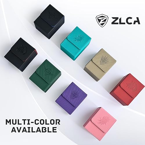 Miniatura 6 de ZLCA Caja de cartas para cartas intercambiables con 2 divisores, caja de almacenamiento de tarjetas para más de 100 tarjetas de una sola manga,