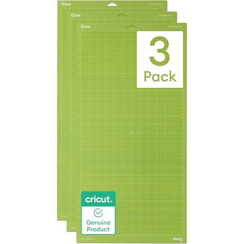 Cricut StandardGrip Machine Mats 12in x 24in, Green (3 Count) | Reusable Cutting Mats for Crafts with Protective Film -Compatible with Cricut Explore & Maker