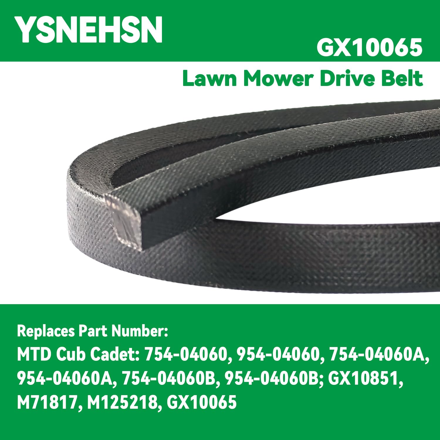 GX10065 - Correa de transmisión para cortacésped MTD Cub Cadet 954-05056 754-04060 954-04060 Craftsman SPM201671081 John Deere GX10851 M125218 GX10065 (1/1/25218) 5.1 cm x 96-1/2 pulgadas)
