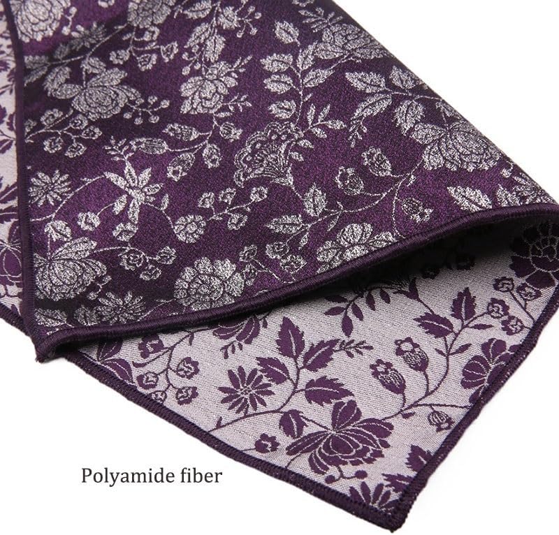 Retro Patterned Pocket Square Versatile Formal Accessory for Men's Wear
